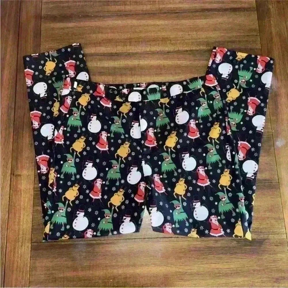 U LOOK UGLY TODAY Christmas Santa Clause & Snowman Pants Men’s Size XL - Picture 4 of 12